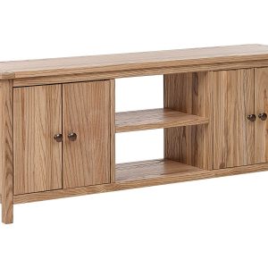 Szafka RTV stolik rustykalny jasne drewno 452875 Szafka RTV stolik rustykalny jasne drewno 452875