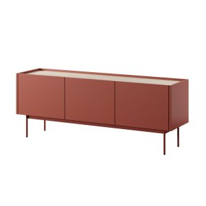 Szafka RTV stolik telewizyjny COLOR 144 cm ceglasty czerwony 328605 Szafka RTV stolik telewizyjny COLOR 144 cm ceglasty czerwony 328605