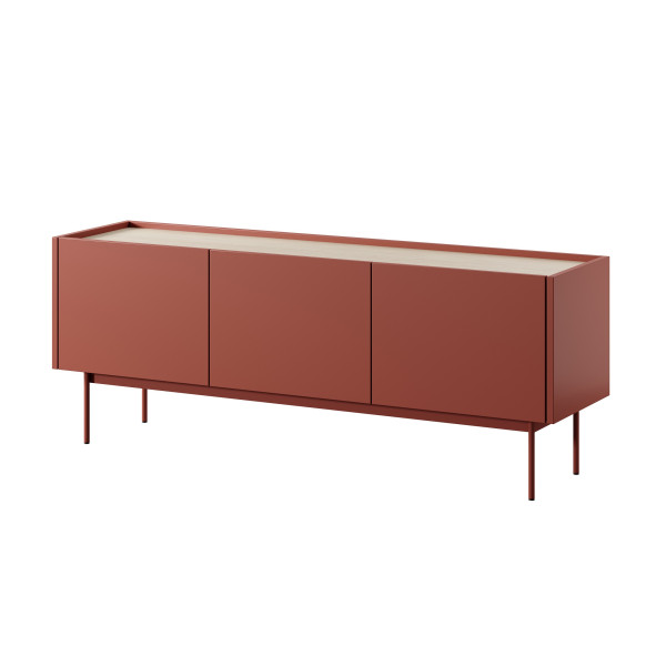 Szafka RTV stolik telewizyjny COLOR 144 cm ceglasty czerwony 328605