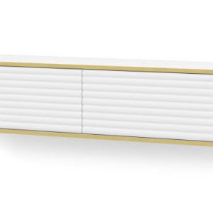 Szafka RTV SUBI 180 cm wisząca frez biały mat 241283 Szafka RTV SUBI 180 cm wisząca frez biały mat 241283