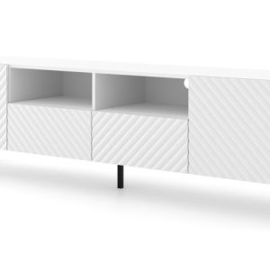 Szafka RTV SURF 200 cm 2D2S frez biały mat 240525 Szafka RTV SURF 200 cm 2D2S frez biały mat 240525