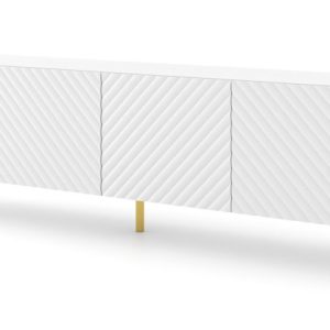 Szafka RTV SURF 200 cm 4D frez biały mat 240550 Szafka RTV SURF 200 cm 4D frez biały mat 240550