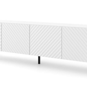 Szafka RTV SURF 200 cm 4D frez biały mat 240527 Szafka RTV SURF 200 cm 4D frez biały mat 240527
