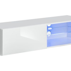 Szafka RTV SWITCH biały połysk 120 cm + LED 945977 Szafka RTV SWITCH biały połysk 120 cm + LED 945977