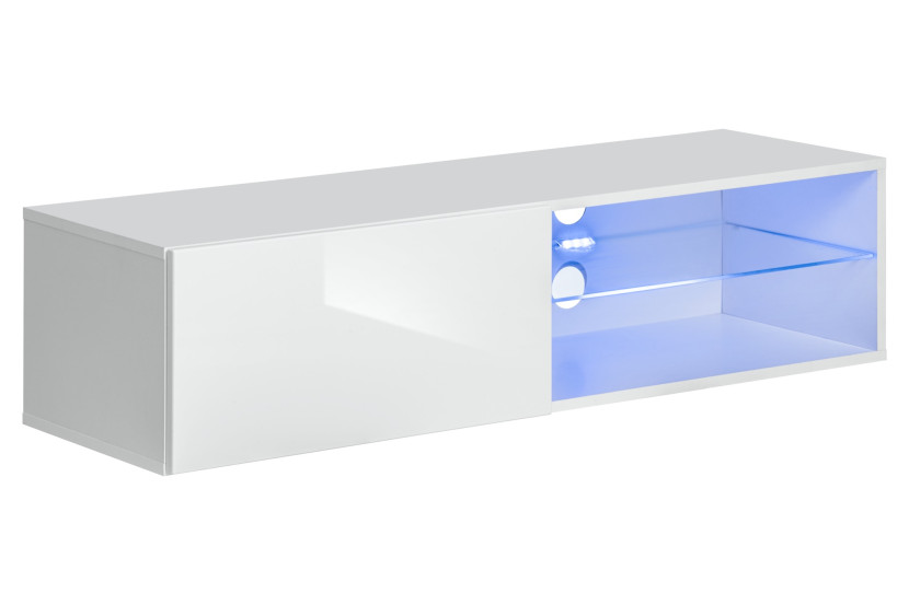 Szafka RTV SWITCH biały połysk 120 cm + LED 945977