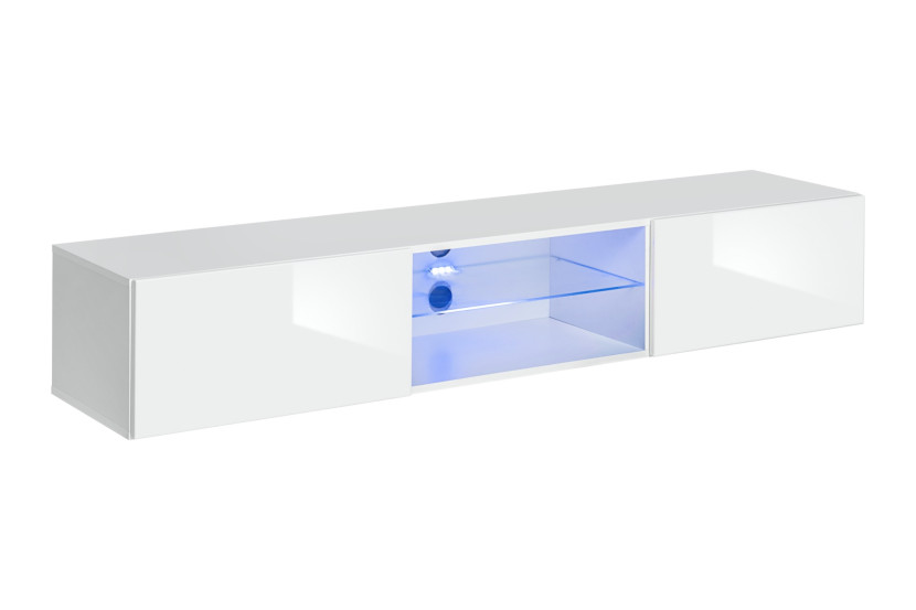Szafka RTV SWITCH biały połysk 180 cm + LED 945980