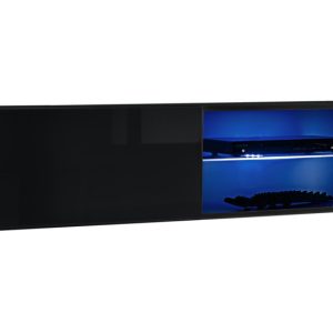 Szafka RTV SWITCH czarny połysk 120 cm + LED 945979 Szafka RTV SWITCH czarny połysk 120 cm + LED 945979