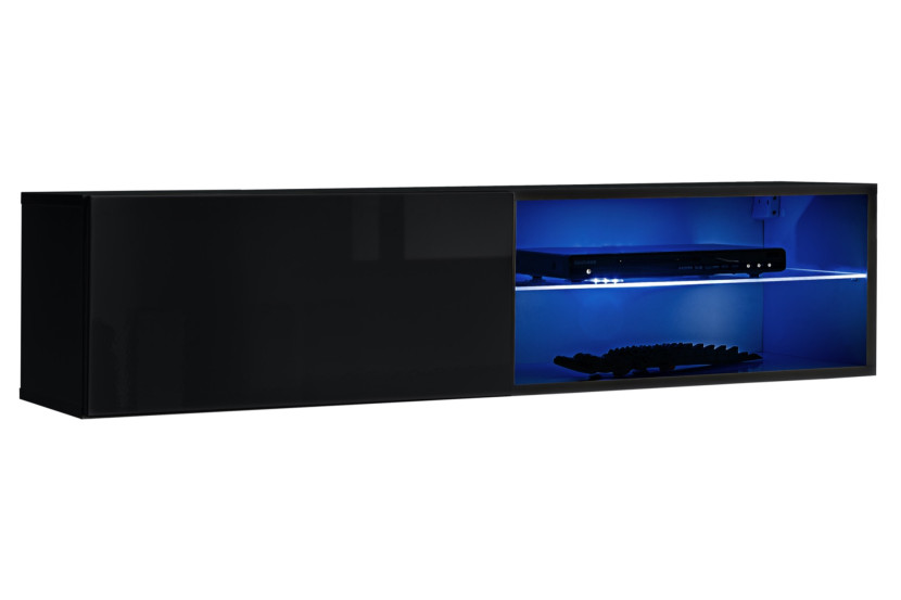 Szafka RTV SWITCH czarny połysk 120 cm + LED 945979