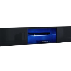 Szafka RTV SWITCH czarny połysk 180 cm + LED 945978 Szafka RTV SWITCH czarny połysk 180 cm + LED 945978