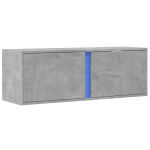 Szafka Rtv Szary Mat LED Drzwiczki Nowoczesny Salon 100x31x35cm 764436 Szafka Rtv Szary Mat LED Drzwiczki Nowoczesny Salon 100x31x35cm 764436