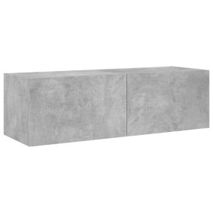 Szafka Rtv Szary Mat LED Drzwiczki Nowoczesny Salon 100x35x31cm 763462 Szafka Rtv Szary Mat LED Drzwiczki Nowoczesny Salon 100x35x31cm 763462