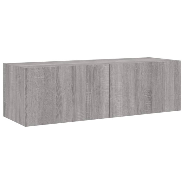 Szafka Rtv Szary Mat LED Drzwiczki Nowoczesny Salon 100x35x31cm 763451