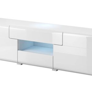 Szafka RTV TOLEDO 2D2S 159 biała połysk 185852