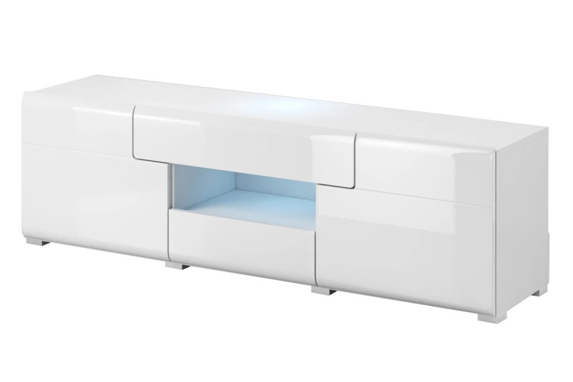Szafka RTV TOLEDO 2D2S 159 biała połysk 185852