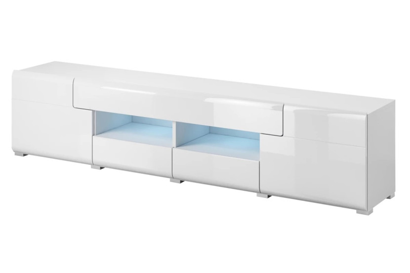 Szafka RTV TOLEDO 2D4S 208 biała połysk 185851