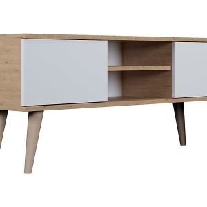 Szafka RTV Toronto 120 cm z 2 drzwiami i półką dąb artisan/biały 102432