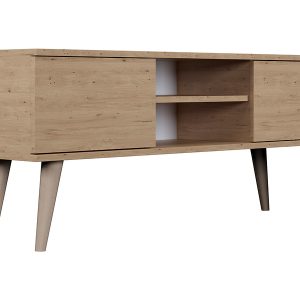 Szafka RTV Toronto 120 cm z 2 drzwiami i półkami dąb artisan 102410