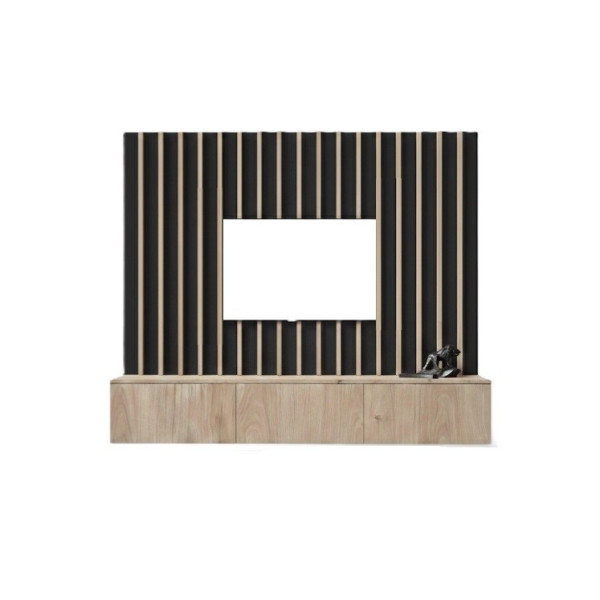 Szafka RTV VERTI 180 hickory jackson + panel ścienny 934896