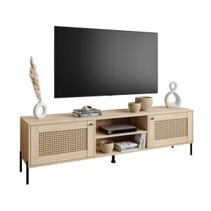 Szafka RTV VIENNA 3D imitacja plecionki – dąb puccini 96754 Szafka RTV VIENNA 3D imitacja plecionki – dąb puccini 96754