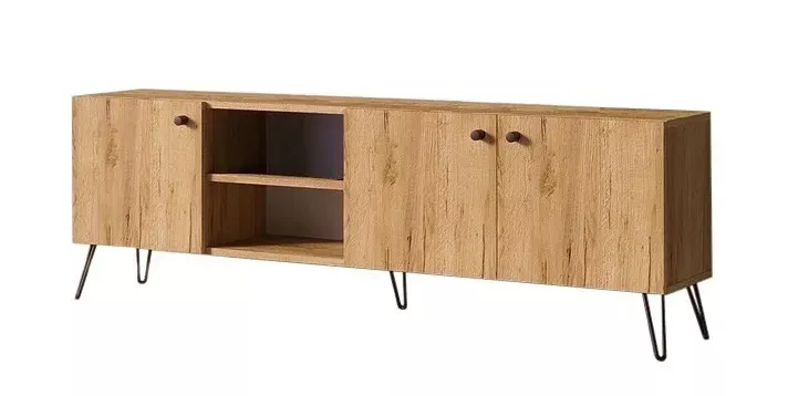 Szafka RTV w stylu loft dąb craft - Zyeno 692464