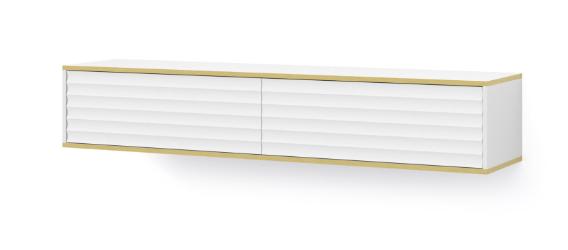 Szafka RTV WABI 180 cm wisząca frez biały mat 241308
