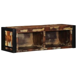 Szafka RTV wielokolorowa 80x30x25 cm lite drewno odzyskane 867639 Szafka RTV wielokolorowa 80x30x25 cm lite drewno odzyskane 867639