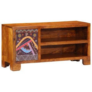 Szafka RTV wielokolorowa 90x30x45 lite drewno akacjowe 867167 Szafka RTV wielokolorowa 90x30x45 lite drewno akacjowe 867167