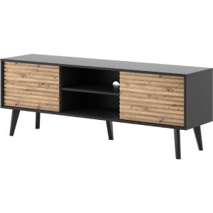 Szafka RTV WILLY 01 czarny / dąb artisan 248834
