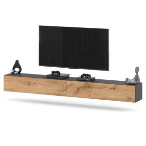 Szafka rtv wisząca 280cm loft pojemna tv salon na przycisk 595275