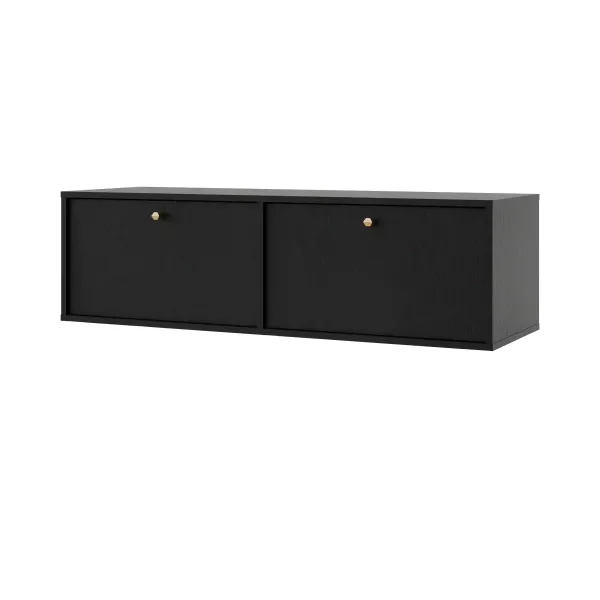Szafka RTV wisząca do salonu Sakai 4 2K T302 Czarny 716266