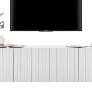 Szafka RTV wisząca Glamour Komoda RTV Biały 150 cm 58107