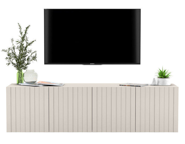 Szafka RTV wisząca Glamour Komoda RTV Kaszmir Mat 150 cm 865758