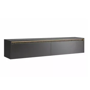 Szafka RTV wisząca Lumi-2 czarna mat 1079009 Szafka RTV wisząca Lumi-2 czarna mat 1079009