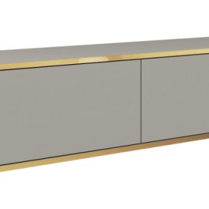 Szafka RTV wisząca POLO 135 cm front gładki – szara 347873 Szafka RTV wisząca POLO 135 cm front gładki – szara 347873