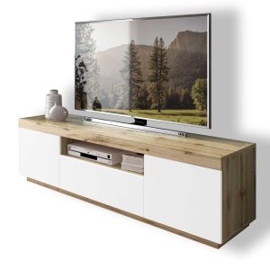 Szafka RTV YOSHI dąb wotan/biały 96818 Szafka RTV YOSHI dąb wotan/biały 96818