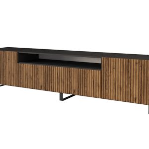 Szafka RTV z frezowanymi frontami stojąca NOA-2-S – 200x53x41 cm – Brązowy 644154 Szafka RTV z frezowanymi frontami stojąca NOA-2-S – 200x53x41 cm – Brązowy 644154