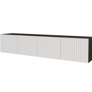 Szafka RTV z frezowanymi frontami wisząca KITO-W – 2x100x40x40 cm – Biały 644148 Szafka RTV z frezowanymi frontami wisząca KITO-W – 2x100x40x40 cm – Biały 644148