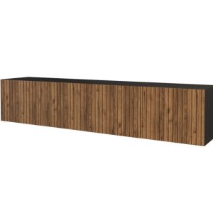 Szafka RTV z frezowanymi frontami wisząca KITO-W – 2x100x40x40 cm – Brązowy 644265 Szafka RTV z frezowanymi frontami wisząca KITO-W – 2x100x40x40 cm – Brązowy 644265