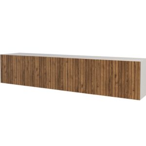 Szafka RTV z frezowanymi frontami wisząca KITO-W – 2x100x40x40 cm – Brązowy 644188 Szafka RTV z frezowanymi frontami wisząca KITO-W – 2x100x40x40 cm – Brązowy 644188