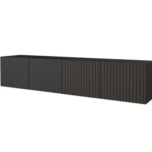 Szafka RTV z frezowanymi frontami wisząca KITO-W – 2x100x40x40 cm – Czarny 644124 Szafka RTV z frezowanymi frontami wisząca KITO-W – 2x100x40x40 cm – Czarny 644124