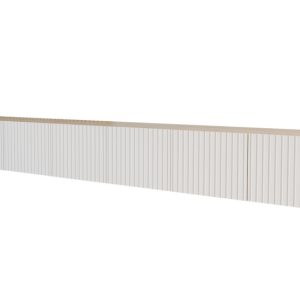 Szafka RTV z frezowanymi frontami wisząca KITO-W – 3x100x40x40 cm – Biały 654079 Szafka RTV z frezowanymi frontami wisząca KITO-W – 3x100x40x40 cm – Biały 654079