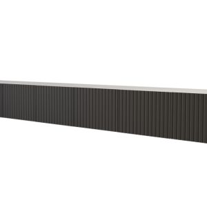 Szafka RTV z frezowanymi frontami wisząca KITO-W – 3x100x40x40 cm – Czarny 654088 Szafka RTV z frezowanymi frontami wisząca KITO-W – 3x100x40x40 cm – Czarny 654088