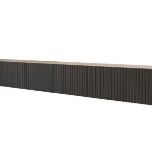Szafka RTV z frezowanymi frontami wisząca KITO-W – 3x100x40x40 cm – Czarny 654075 Szafka RTV z frezowanymi frontami wisząca KITO-W – 3x100x40x40 cm – Czarny 654075