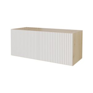 Szafka RTV z frezowanymi frontami wisząca NOA-2-W – 100x40x40 cm – Biały 644224 Szafka RTV z frezowanymi frontami wisząca NOA-2-W – 100x40x40 cm – Biały 644224