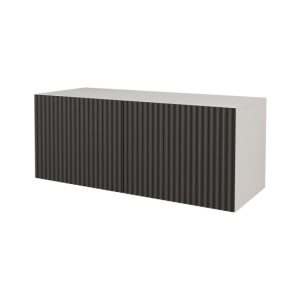 Szafka RTV z frezowanymi frontami wisząca NOA-2-W – 100x40x40 cm – Czarny 644252 Szafka RTV z frezowanymi frontami wisząca NOA-2-W – 100x40x40 cm – Czarny 644252