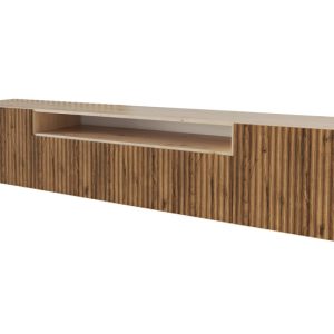 Szafka RTV z frezowanymi frontami wisząca NOA-2-W – 200x40x41 cm – Brązowy 644220 Szafka RTV z frezowanymi frontami wisząca NOA-2-W – 200x40x41 cm – Brązowy 644220