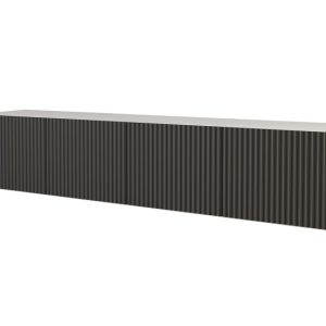Szafka RTV z frezowanymi frontami wisząca NOA-2-W – 2x100x40x40 cm – Czarny 644170 Szafka RTV z frezowanymi frontami wisząca NOA-2-W – 2x100x40x40 cm – Czarny 644170