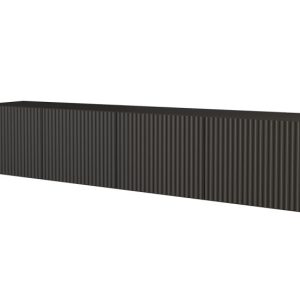 Szafka RTV z frezowanymi frontami wisząca NOA-2-W – 2x100x40x40 cm – Czarny 644161 Szafka RTV z frezowanymi frontami wisząca NOA-2-W – 2x100x40x40 cm – Czarny 644161