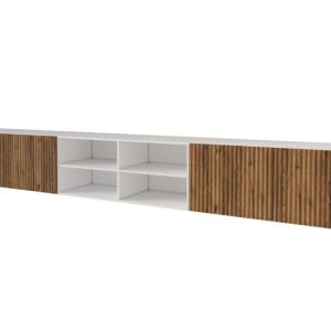 Szafka RTV z frezowanymi frontami wisząca NOA-2-W – 3x100x40x40cm – Brązowy 654126 Szafka RTV z frezowanymi frontami wisząca NOA-2-W – 3x100x40x40cm – Brązowy 654126