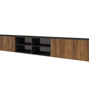 Szafka RTV z frezowanymi frontami wisząca NOA-2-W – 3x100x40x40cm – Brązowy 654131 Szafka RTV z frezowanymi frontami wisząca NOA-2-W – 3x100x40x40cm – Brązowy 654131